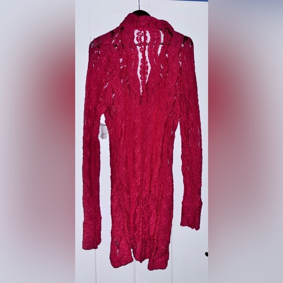 NEW Free People Shayla Lace Mini Dress Women L Sheer Bell Sleeve Boho Whimsigoth - Picture 2 of 10